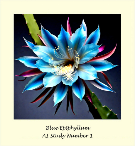 Blue Epiphyllum AI Study 1